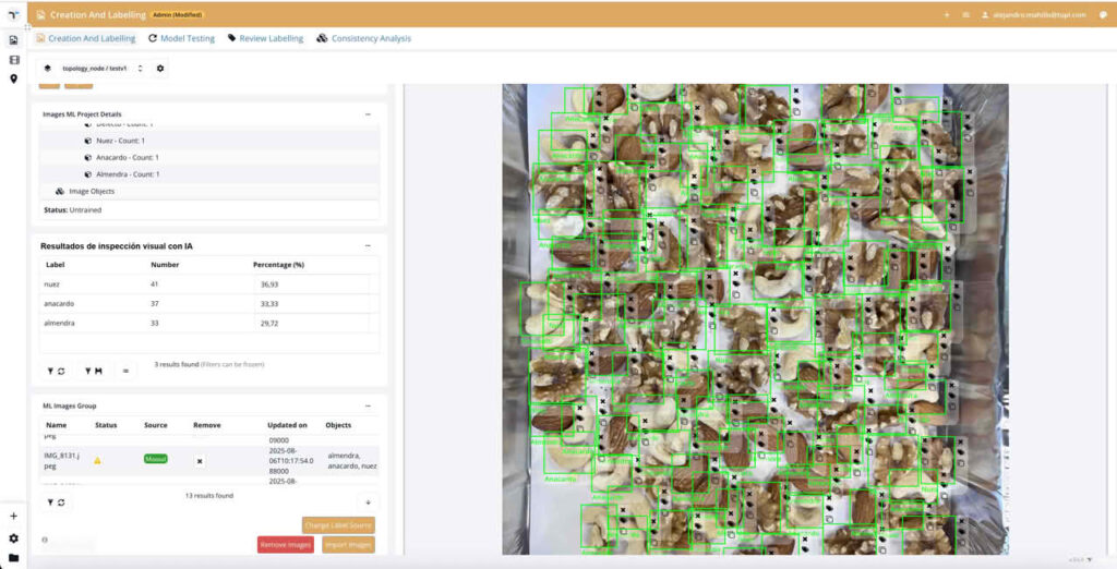 real time nut classification
